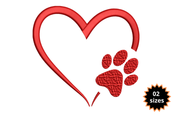 Heart with Animal Footprint