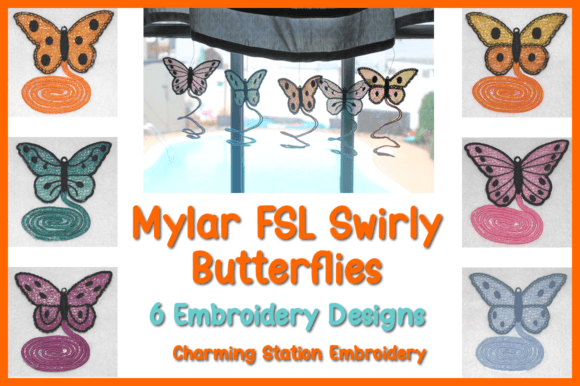 Mylar Swirly Butterflies