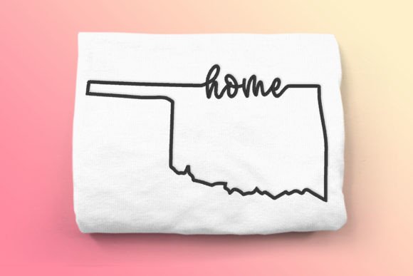 Oklahoma Home State Outline